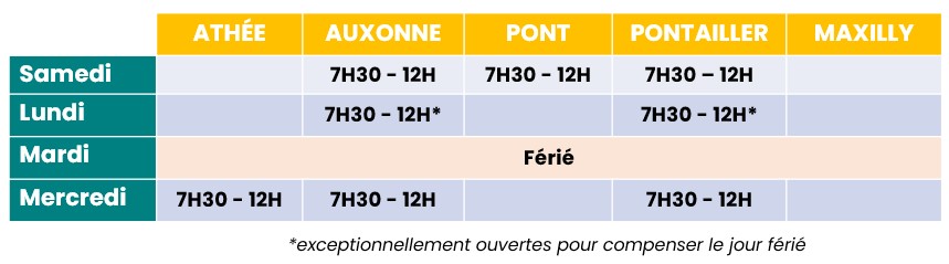 horaires dech 1507